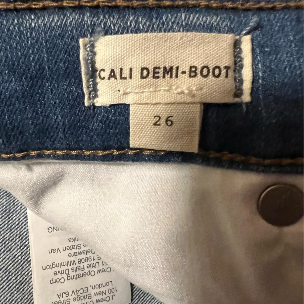 Madewell Women's Blue Jeans- size 26- Cali Demi Boot - Picture 6 of 7